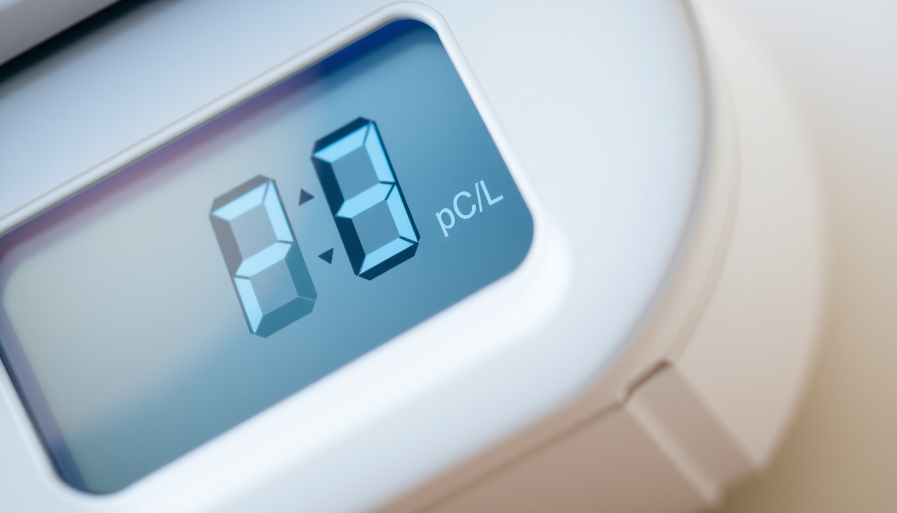 Airthings Corentium Home radon detector close-up view