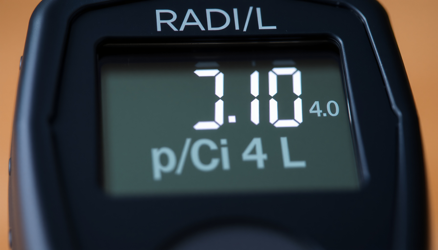 dangerous radon exposure levels close-up view