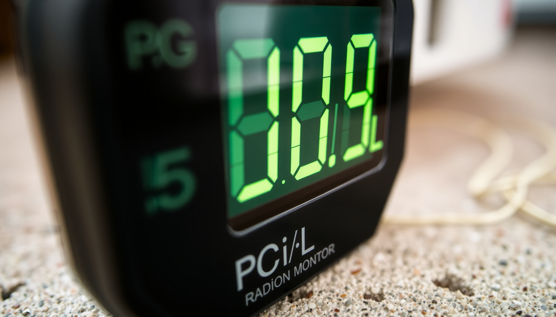 radon vs carbon monoxide close-up view