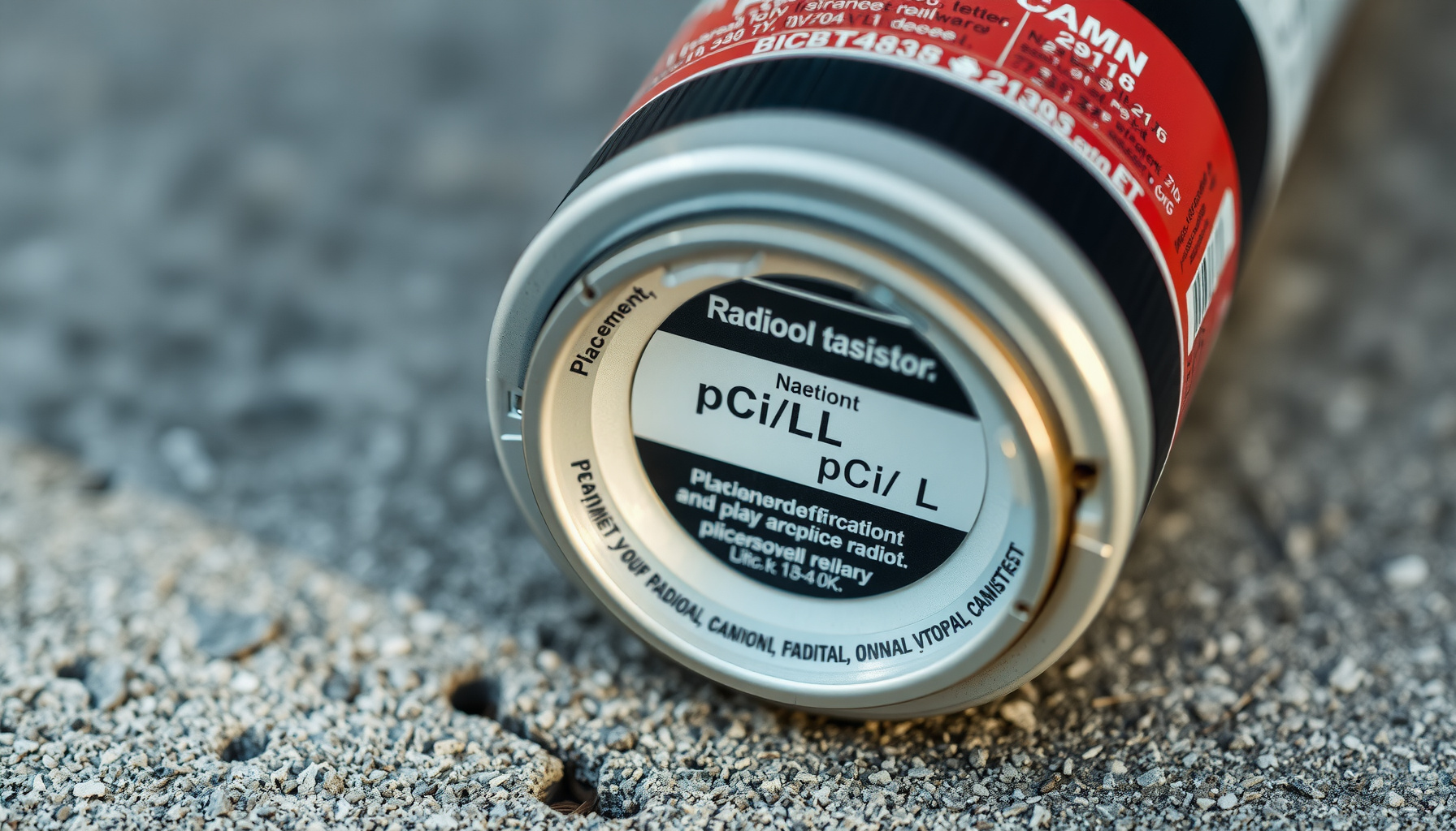 where to place a radon test kit close-up view