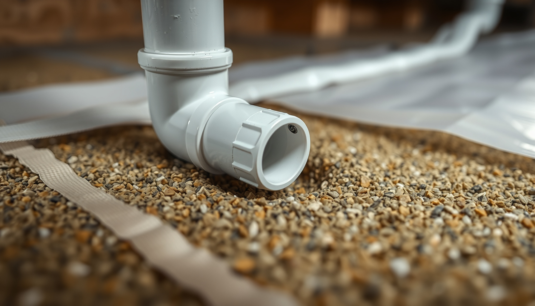 crawl space radon mitigation close-up view
