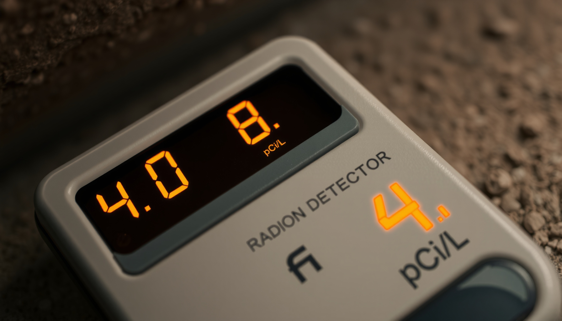 radon in Iowa close-up view