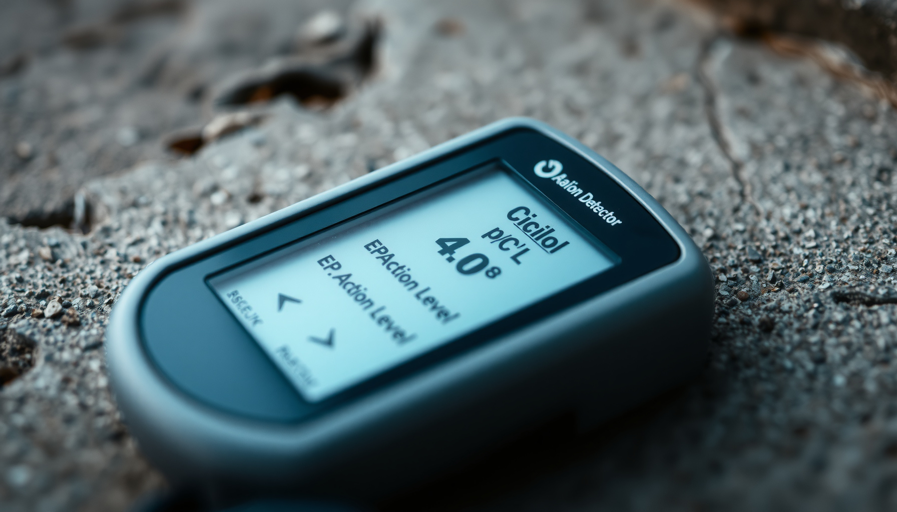 radon testing in Ohio close-up view
