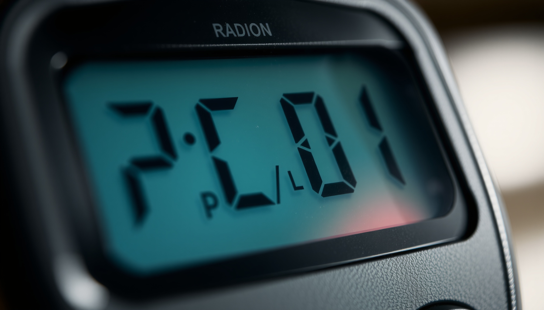 where to place a radon detector close-up view