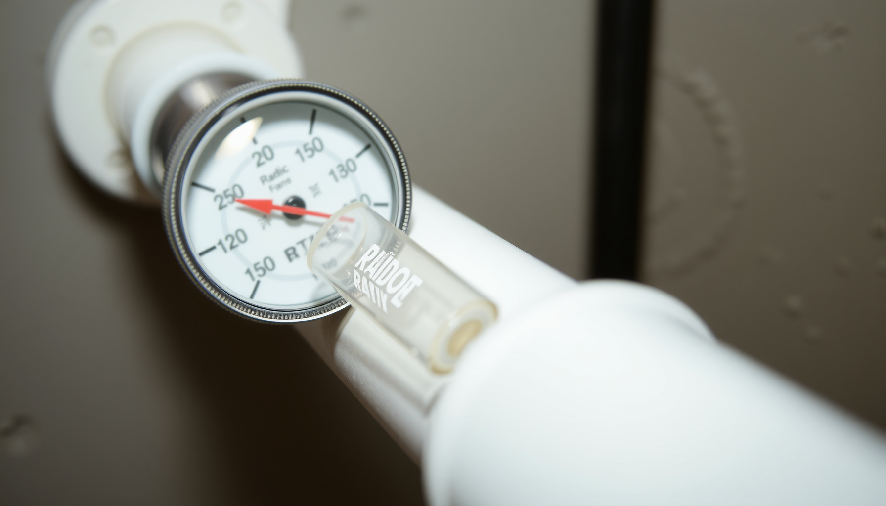 radon mitigation installation time close-up view