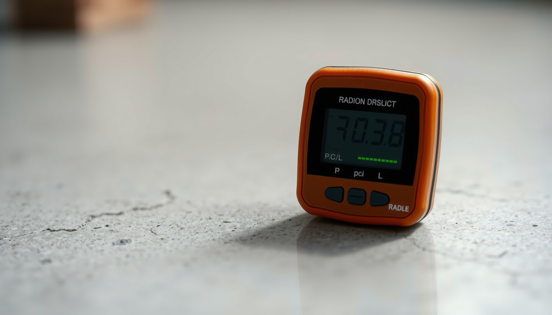 radon in new construction homes close-up view