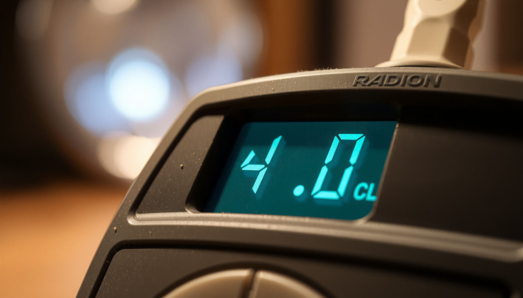 radon testing winter vs summer close-up view