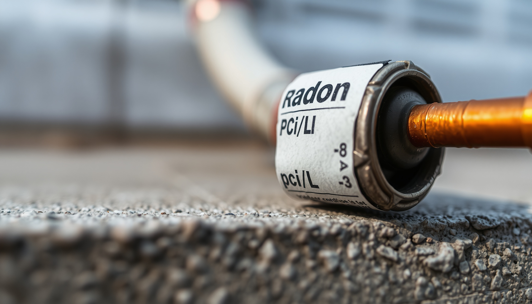 radon in well water close-up view