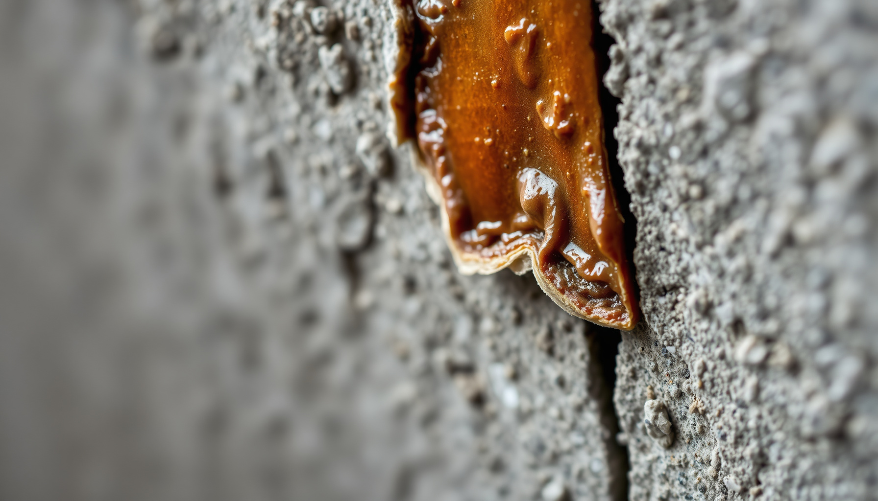 sealing basement cracks radon close-up view