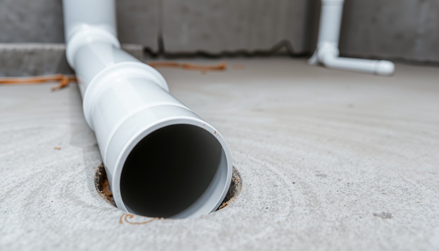 new home construction radon close-up view
