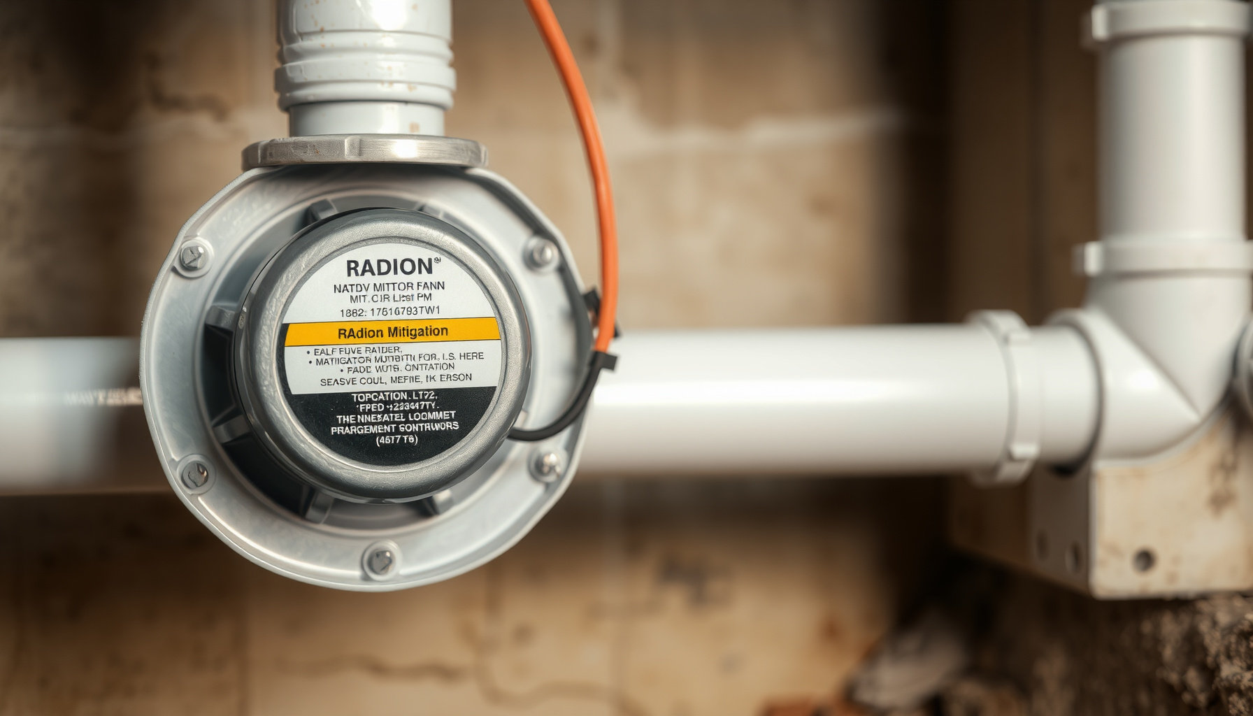 passive vs active radon mitigation systems close-up view
