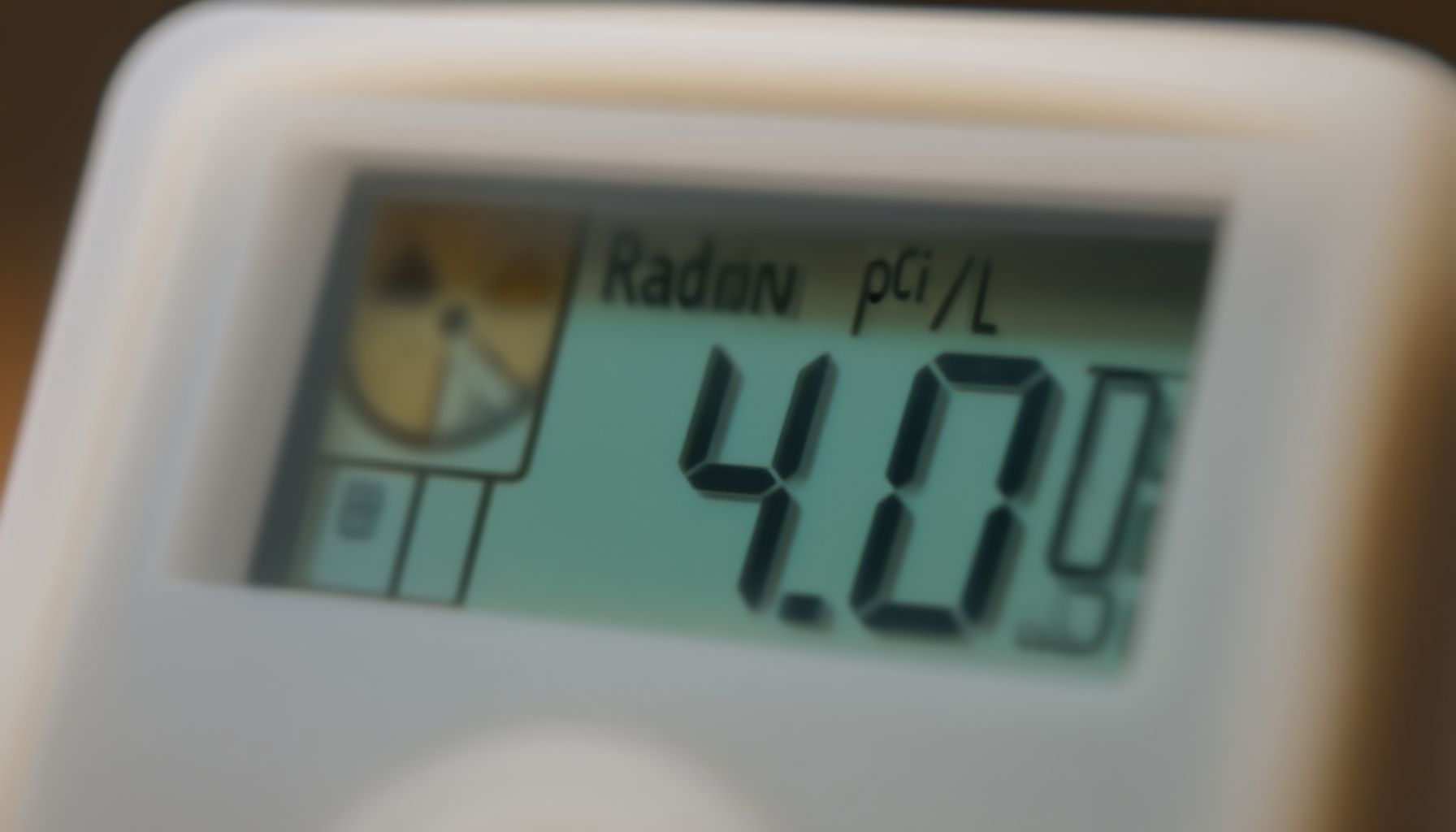 radon mitigation system still high levels close-up view