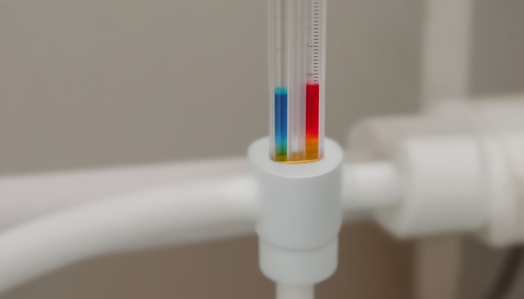 radon mitigation system working close-up view