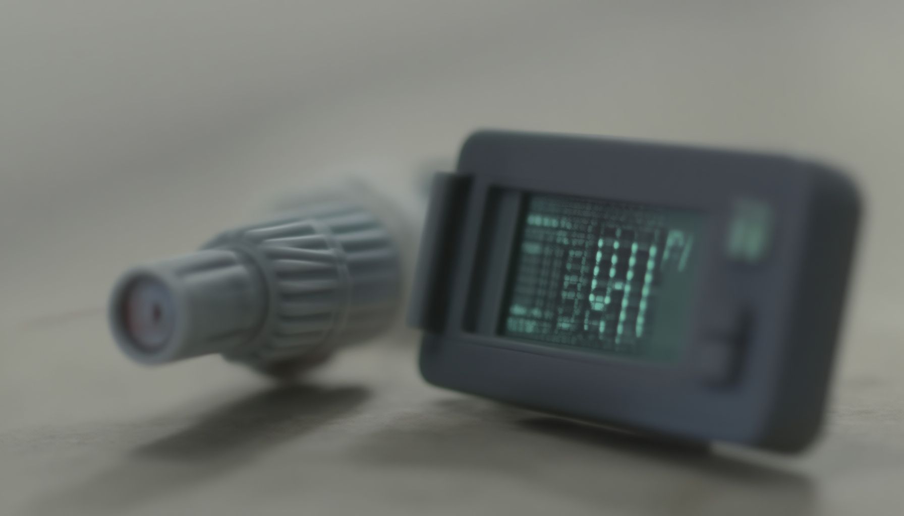 digital radon monitor vs alpha track test close-up view