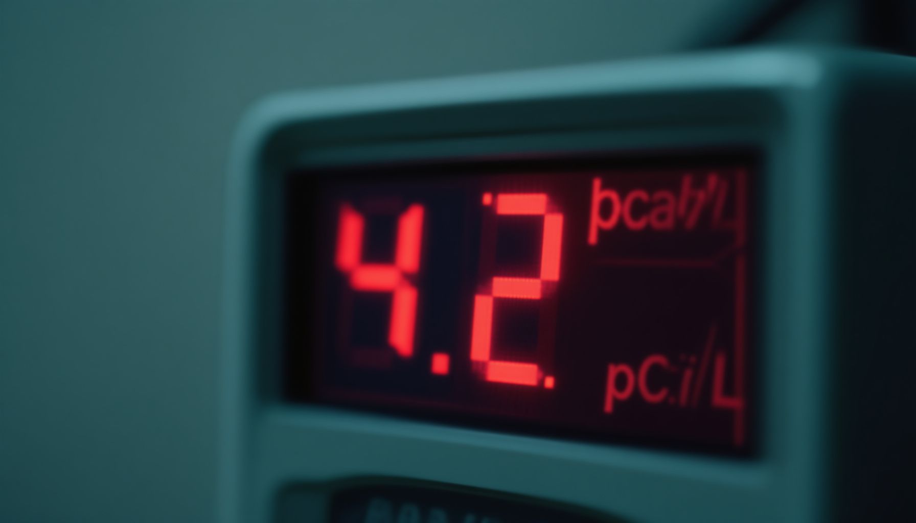 home loan radon levels above 4 pCi/L close-up view